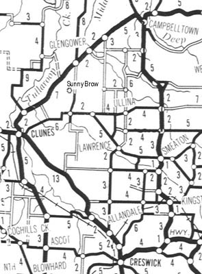 (Photograph Hud-clu-001. Map is part of RACV "Central Southern Victoria", ~1980).
