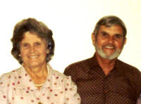 Photographs are (top) a detail from their 1937 wedding photograph (Hud-fam-161), and (bottom) a detail from a 1981 photo